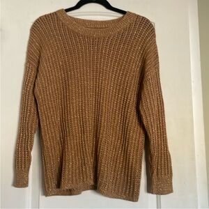 Ellen Tracy gold knit sweater sz M